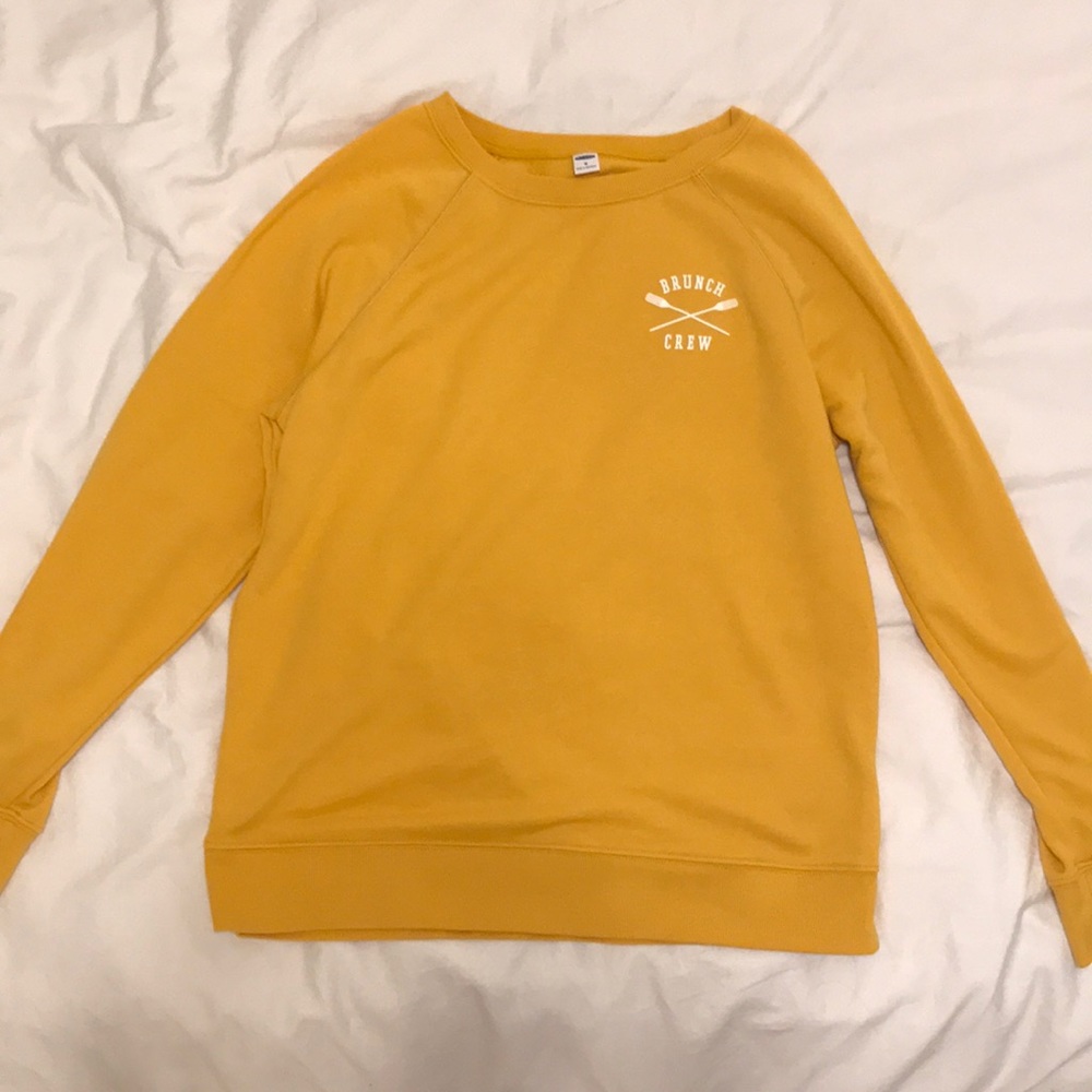 Yellow sweatshirt